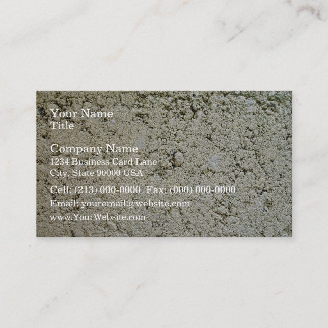 Limestone Concrete Texture Business Card (Front)