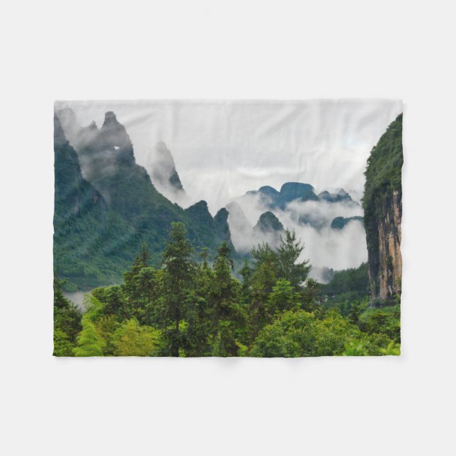 Limestone Hills | Yangshuo, Guangxi, China Fleece Blanket (Front (Horizontal))