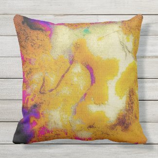 Limestone in Mustard Outdoor Pillow