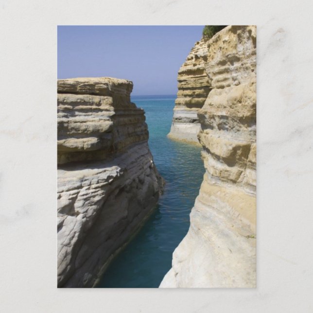 Limestone Rocks Rocks On Corfu Island Postcard (Front)