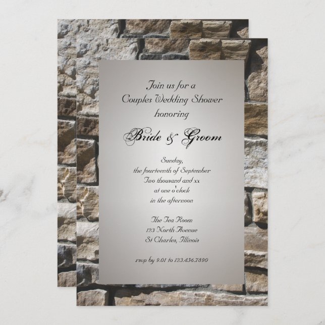 Limestones Couples Wedding Shower Invitation (Front/Back)