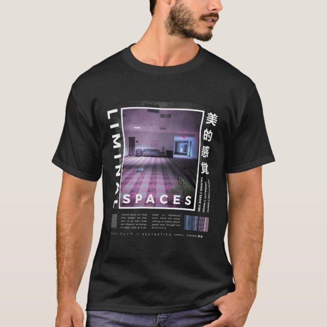 Liminal Spaces Vaporwave Retro T-Shirt (Front)