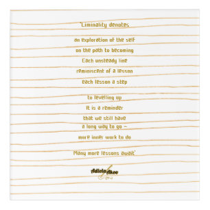 Liminality Acrylic Wall Art by Poet Adiela Akoo