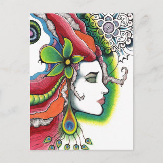 Limit portrait modern art postcard