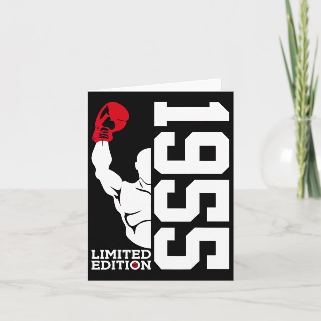 Limited Edition 1955 Boxer 70th Birthday Boxing  Card (Front)