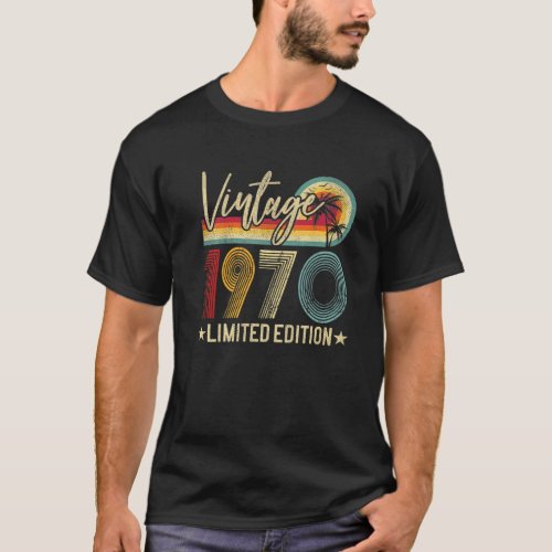 Limited Edition 1970 52Nd Birthday 52 Years Old T_Shirt