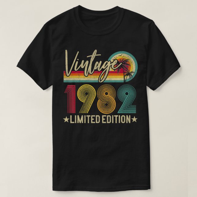 Limited Edition 1982 40th Birthday 40 Years Old Ga T-Shirt (Design Front)