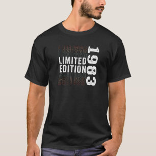 Limited Edition 1983 Awesome 40th Birthday Retro V T-Shirt