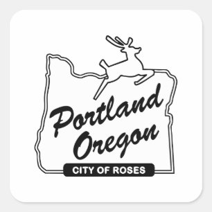 Limited Edition - 2026 City of Roses PDX Stag Sign Square Sticker