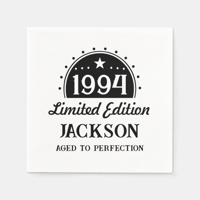 Limited Edition 30th Birthday  Napkins (Front)