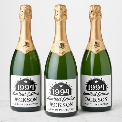 Limited Edition 30th Birthday  Sparkling Wine Label