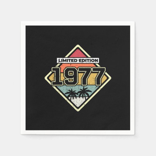 Limited Edition 45th Birthday Gift Vintage 1977 Napkins