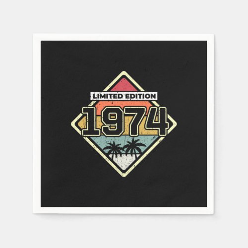 Limited Edition 48th Birthday Gift Vintage 1974 Napkins