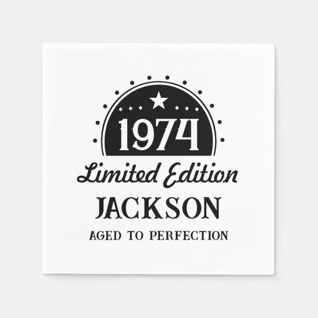 Limited Edition 50th Birthday  Napkins (Front)