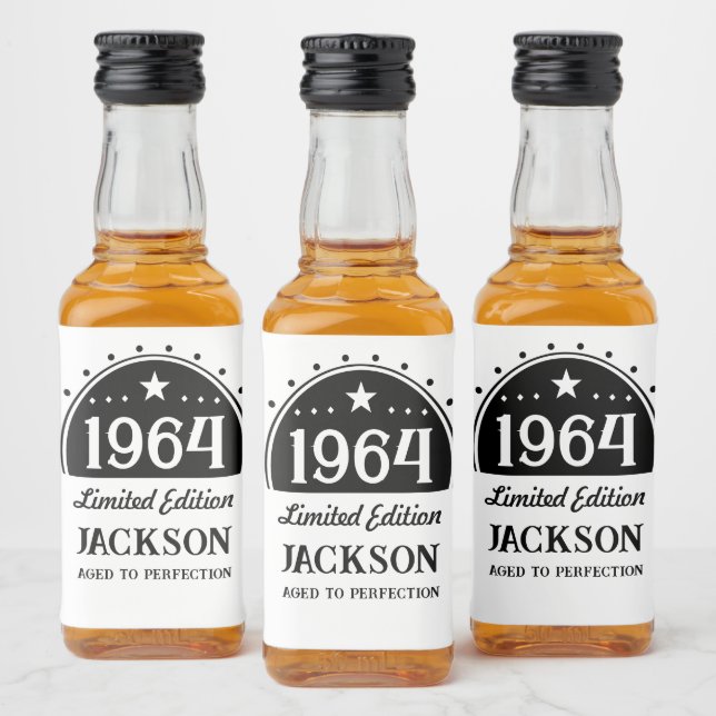 Limited Edition 60th Birthday  Liquor Bottle Label (Bottles)