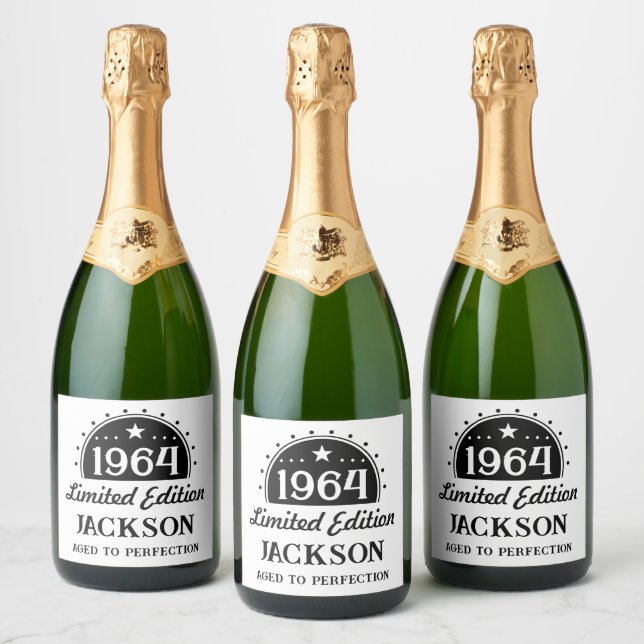 Limited Edition 60th Birthday  Sparkling Wine Label (Bottles)