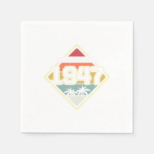 Limited Edition 75th Birthday Gift Vintage 1947 Napkins