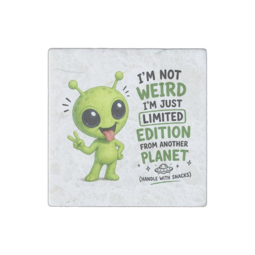 Limited Edition Alien Design Stone Magnet