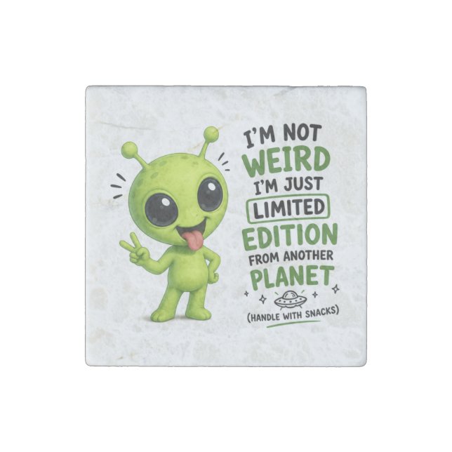 Limited Edition Alien Design Stone Magnet (Front)