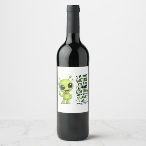 Limited Edition Alien Design Wine Label