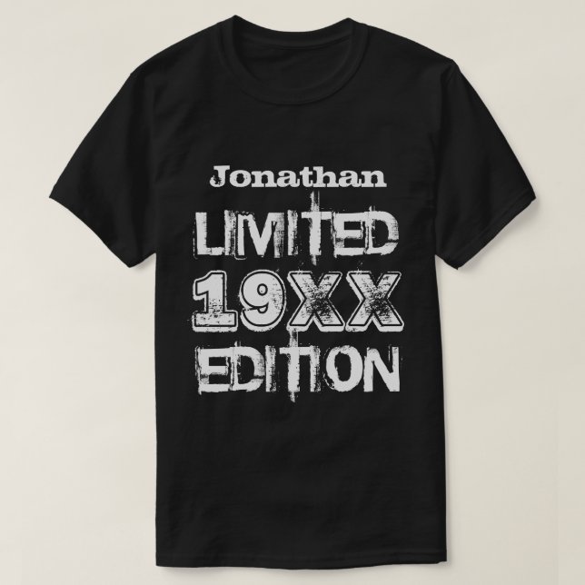 Limited Edition Any Birthday Year A02C T-Shirt (Design Front)