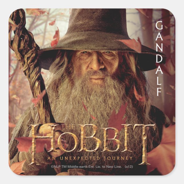 Limited Edition Artwork: Gandalf Square Sticker (Front)
