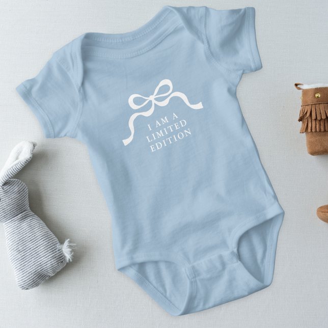 Limited Edition Baby Blue Retro Modern Boy Bows  Baby Bodysuit (Creator Uploaded)