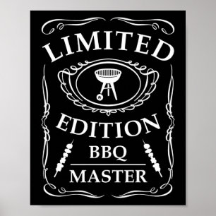 Limited Edition BBQ Master Smoker Grill Barbecue Poster