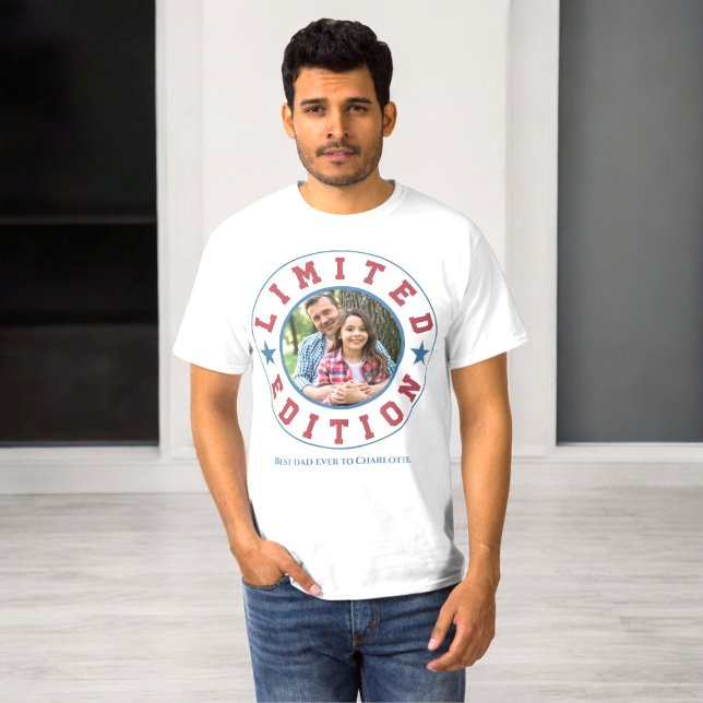Limited edition best dad photo T-Shirt (best dad limited edition modern fun photo t-shirt)