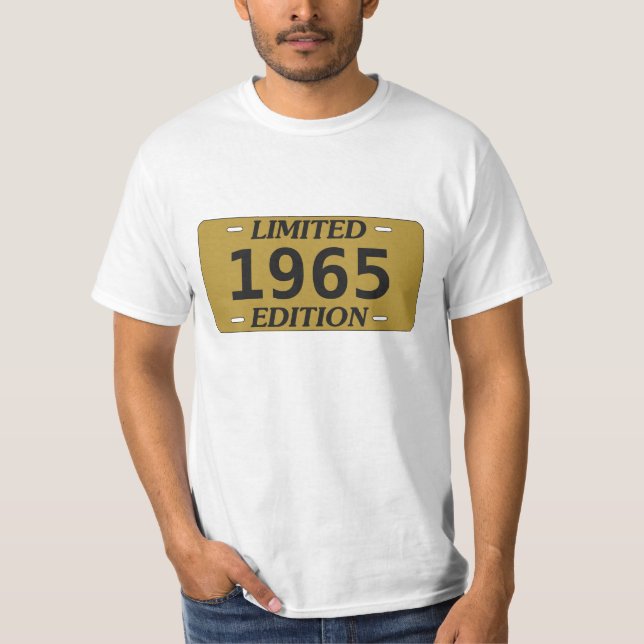 Limited Edition Birthday Vanity License Plate T-Shirt (Front)