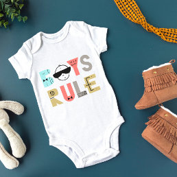 LIMITED EDITION | Cool Kid | Boy Rules Baby Bodysuit
