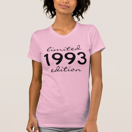 Limited Edition Custom Age Birthday Party T_Shirt