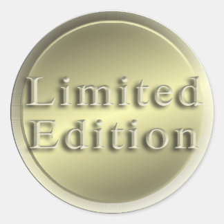 Limited Edition. Gold Classic Round Sticker