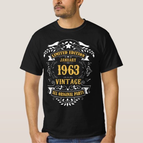 Limited Edition January 1963 Vintage All Original T_Shirt