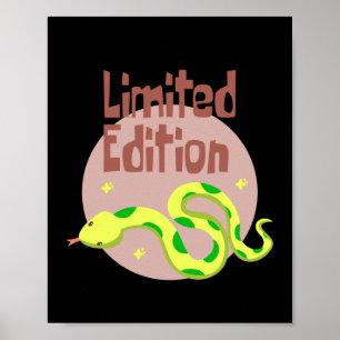 Limited edition Kawaii snake yellow and green  Poster