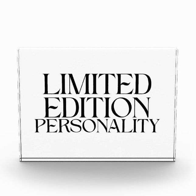 Limited Edition Personality Corporate Acrylic Award (Front)