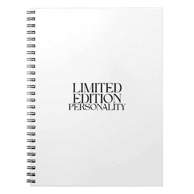 Limited Edition Personality Sarcastic Typography Notebook (Front)