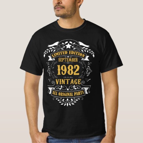 Limited Edition September 1982 Vintage All Origina T_Shirt