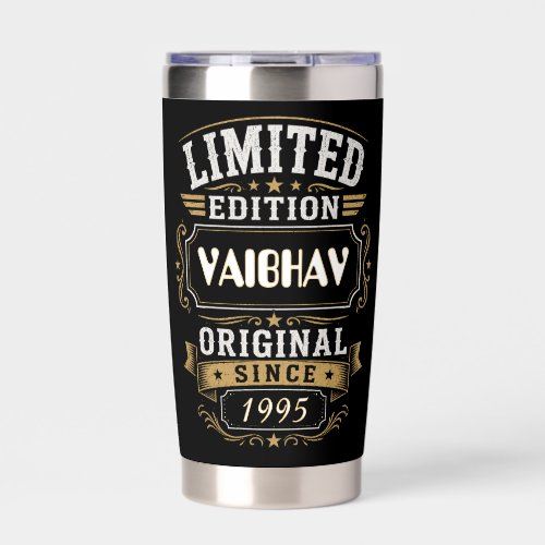 Limited Edition VAIBHAV Personalized Vintage Insulated Tumbler
