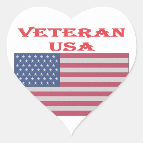 Limited Edition Veteran USA _ SELLING OUT FAST Heart Sticker