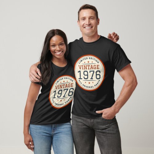 Limited Edition Vintage 1976 All Original Parts T_Shirt