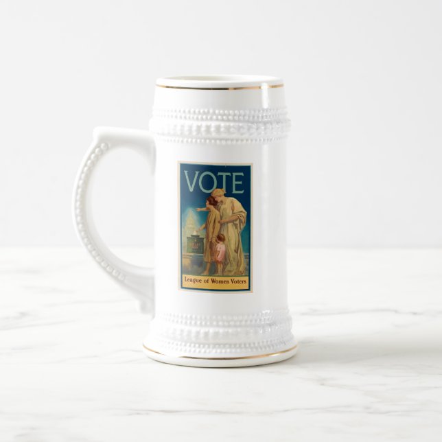 LIMITED EDITION Vintage Collectible Stein, Gold Beer Stein (Left)