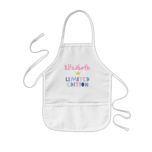 Limited Edition Word Art Expression Kids Apron