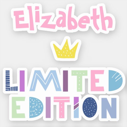 Limited Edition Word Art Expression Sticker