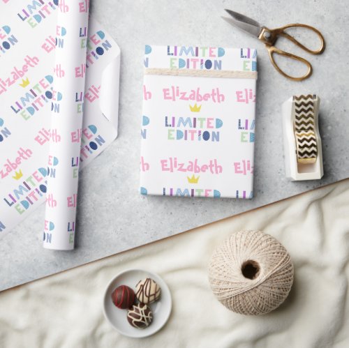 Limited Edition Word Art Expression Wrapping Paper