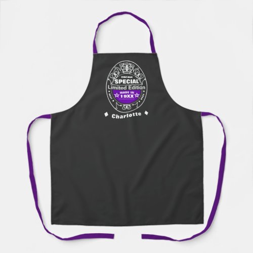 Limited Edition Year Born Personalized Birthday Apron