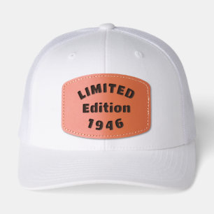 Limited Edition Your Custom Birth Year Leather Patch Hat