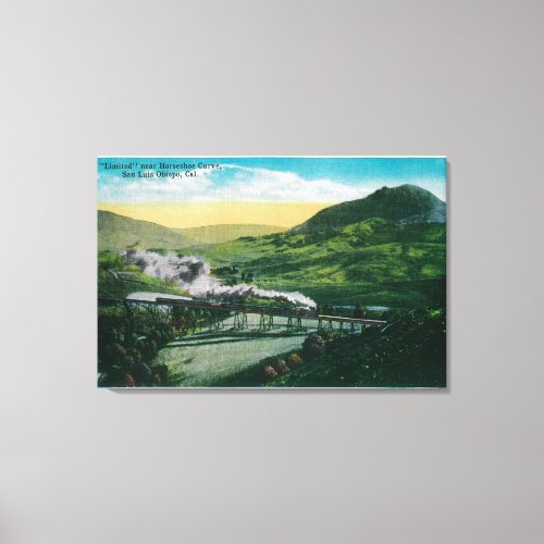 Limited Railroad near Horseshoe Curve Canvas Print