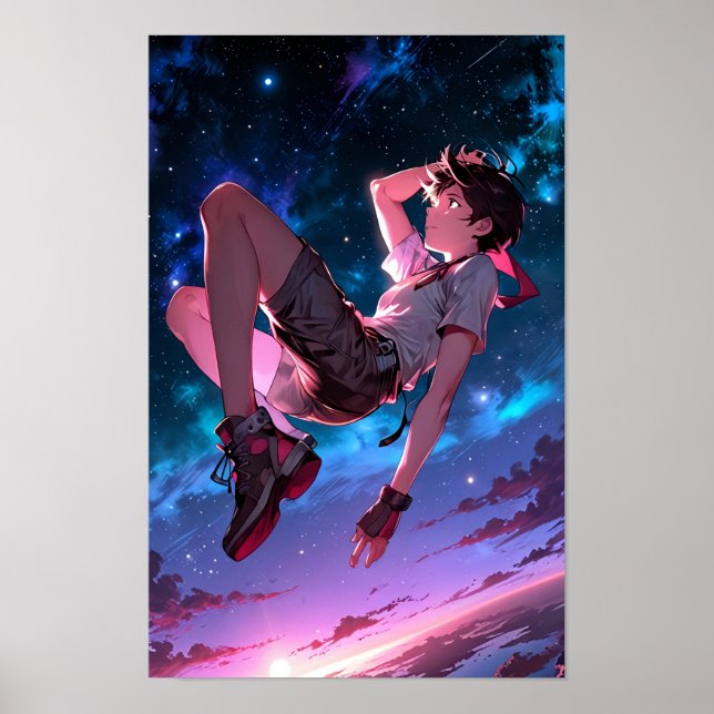 LIMITED | Skybound Dreams – Cosmic Anime Poster (Front)