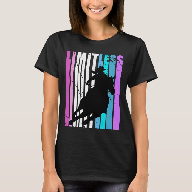 Limitless Cowgirl Girls Rodeo Western Motivational T-Shirt (Front)